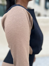 Load image into Gallery viewer, Stretch Denim + Ribbed Sweater Knit Set