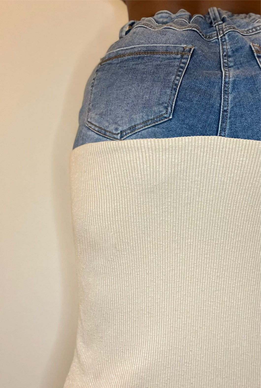 Reconstructed Denim & Ribbed Sweaters